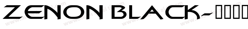ZENON BLACK字体转换